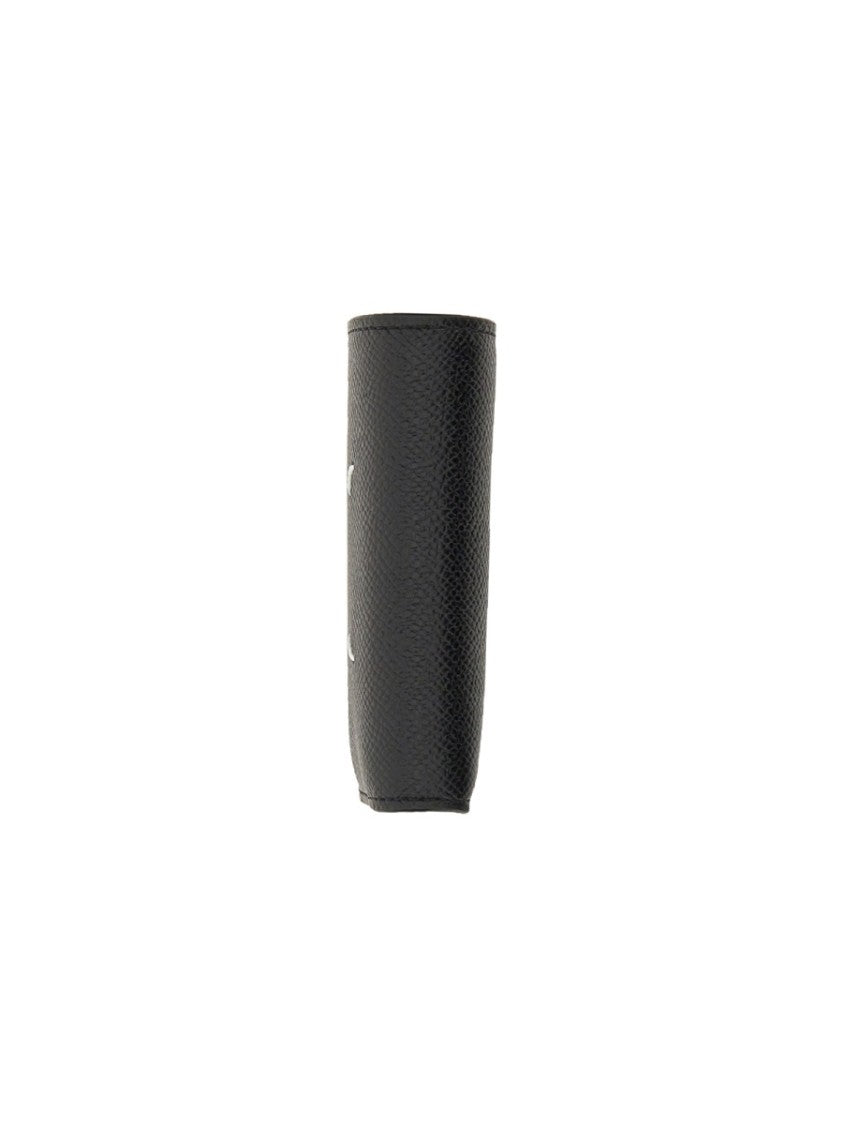 Maison Margiela Black Leather Textured Stitch Wallet