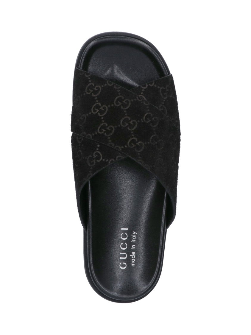 Gucci "Gg" Slide Sandals – Black