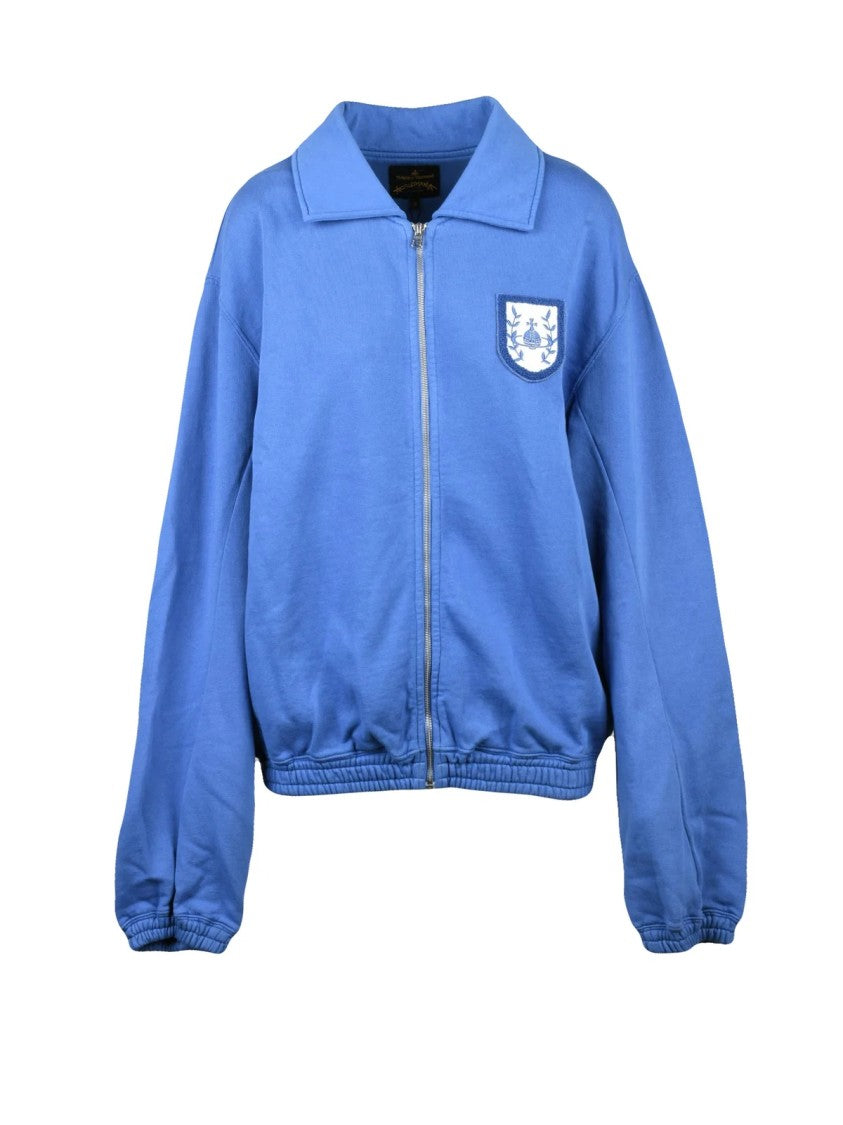 Vivienne Westwood Anglomania Vivienne Westwood Anglomania Light Blue Zip Sweatshirt