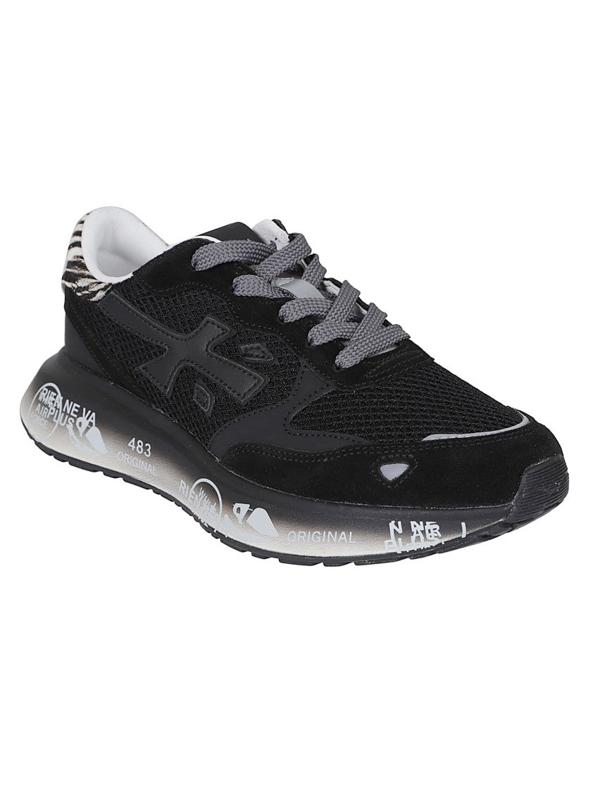 Premiata Low-Top Sneakers With Zebra Print And Premium Leather Accents