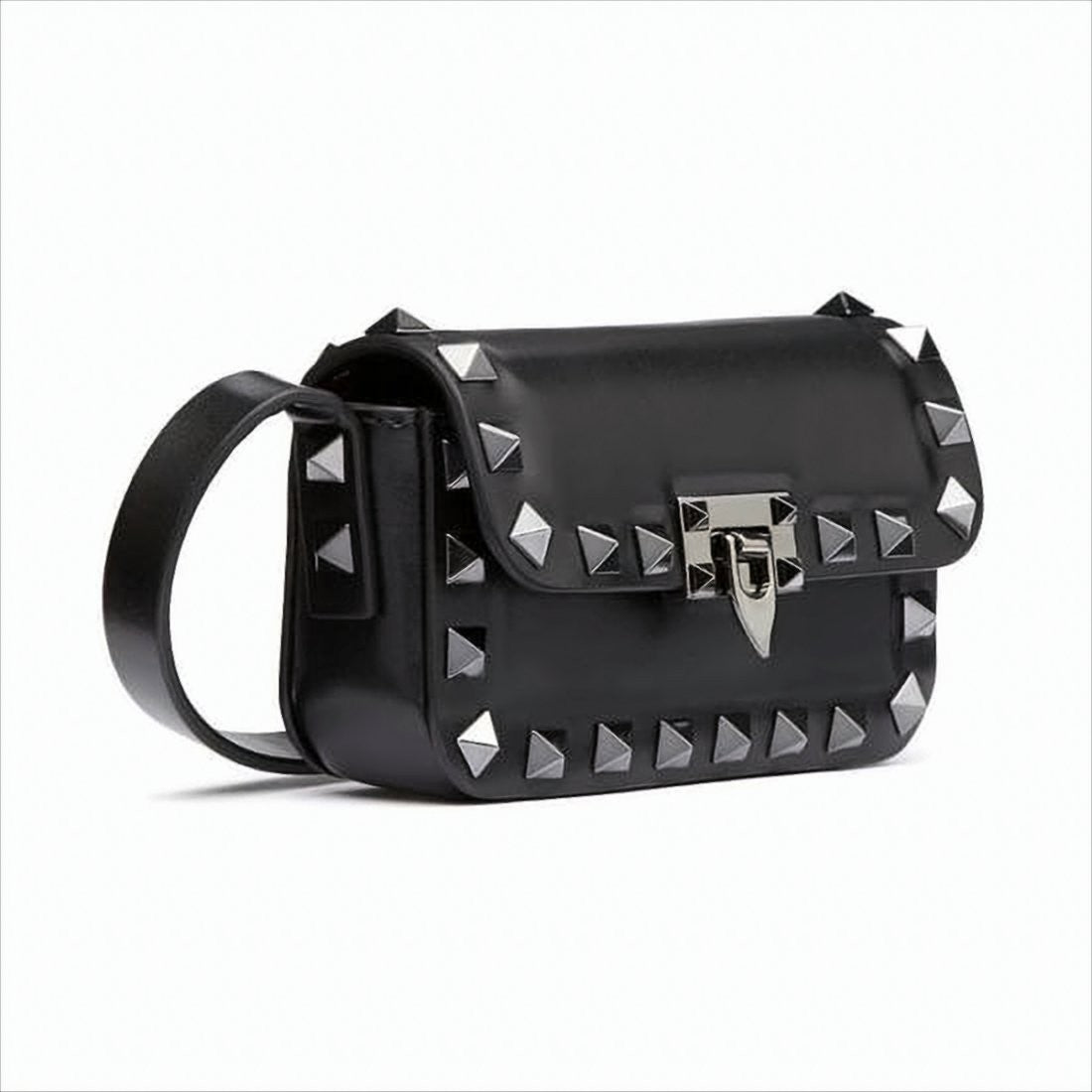 Valentino Garavani Pyramid-Studded Leather Crossbody Bag