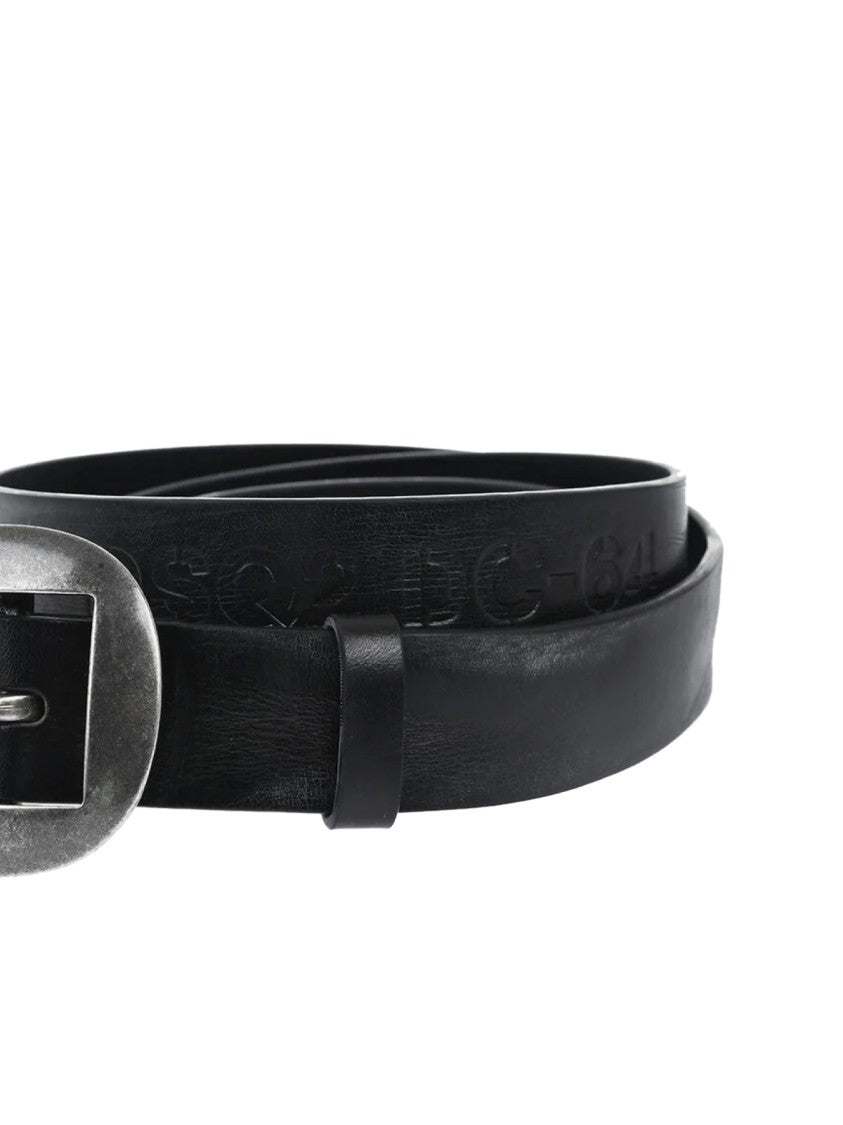 Dsquared2 Logo Leather Buckle Belt