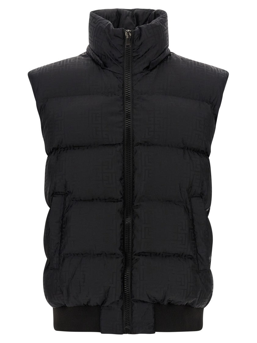Balmain 'Monogram Pb Labirinto' Down Jacket