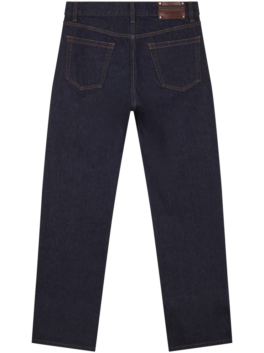 Dries Van Noten Tailored Blue Trousers With Structured Waistband