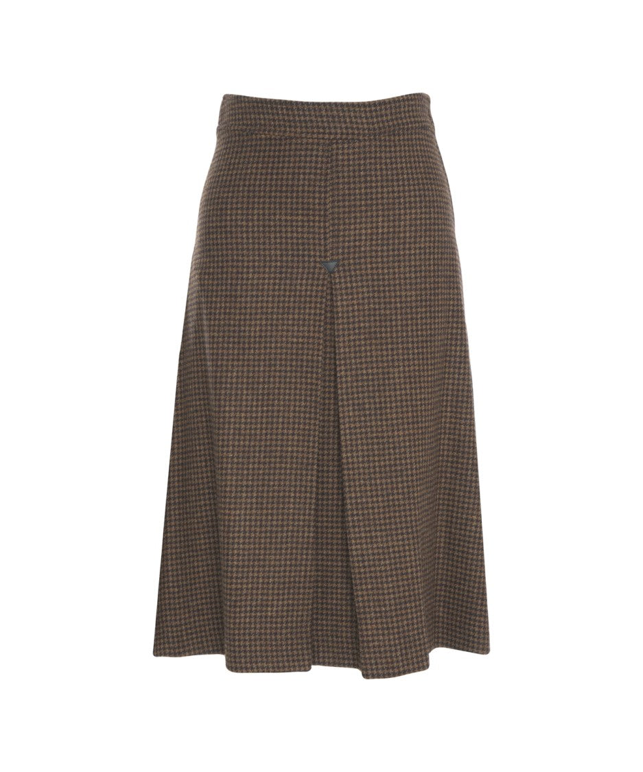 Department Five Woven Midi Skirt With Front Pleat