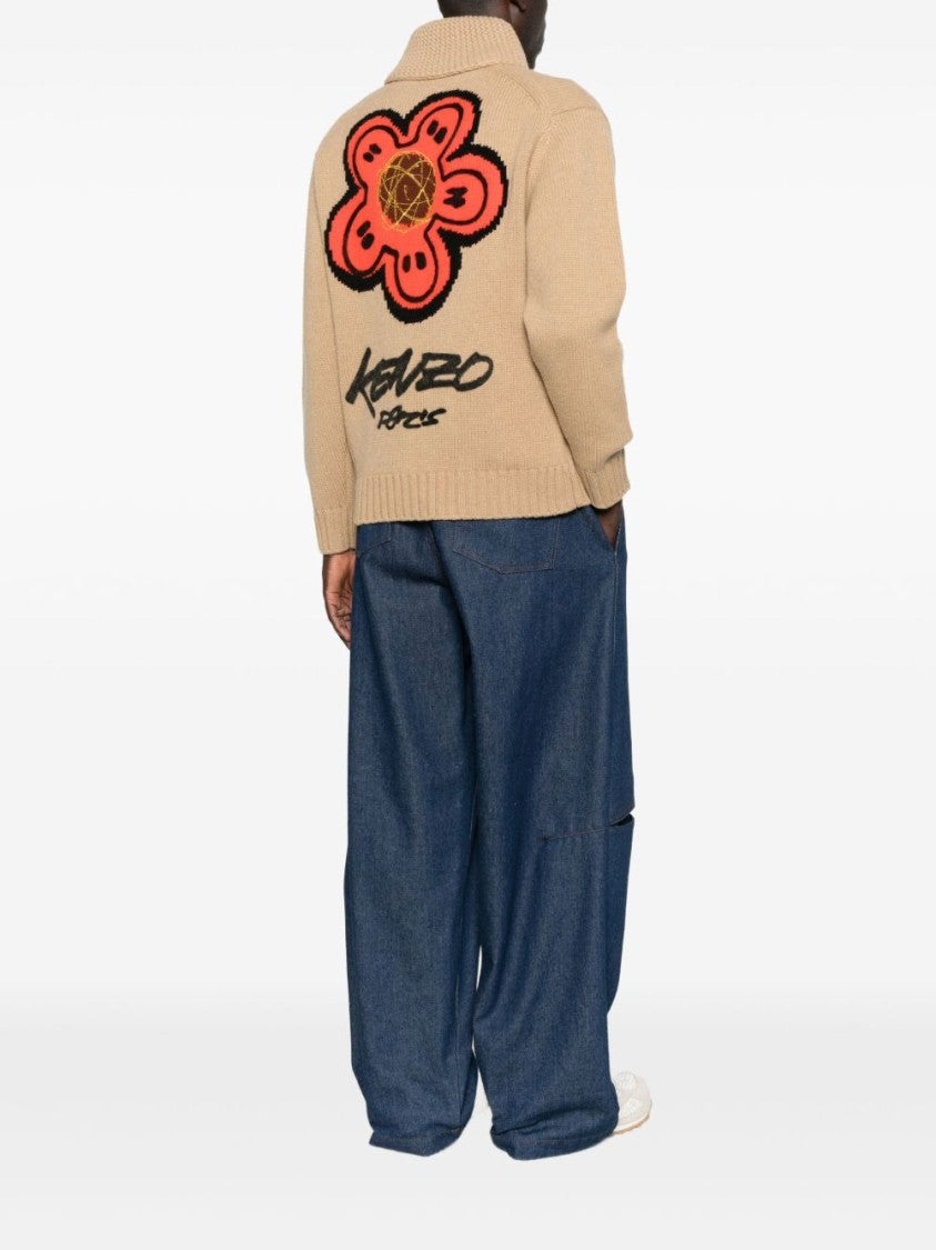 Kenzo Wool Zipped Cardigan