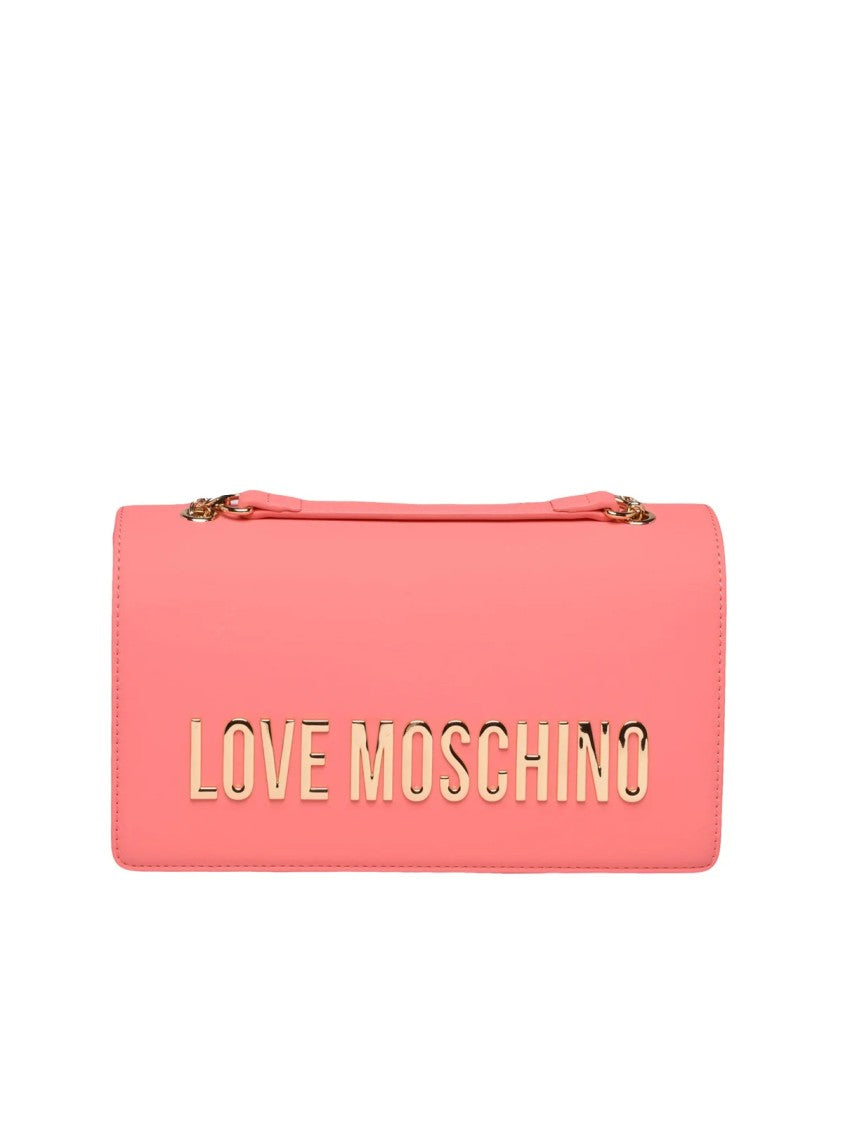 Love Moschino Red Polyurethane Logo Crossbody Bag