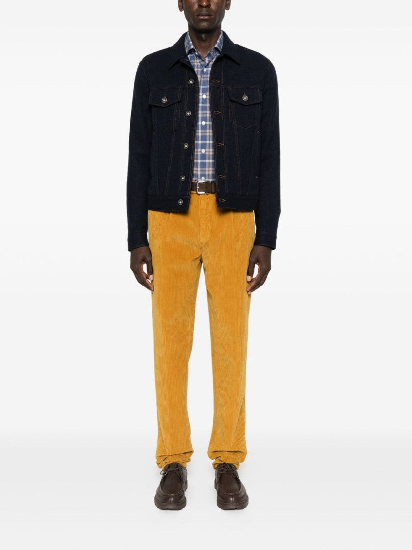 Barba Classic Plaid Long-Sleeve Button-Up Shirt