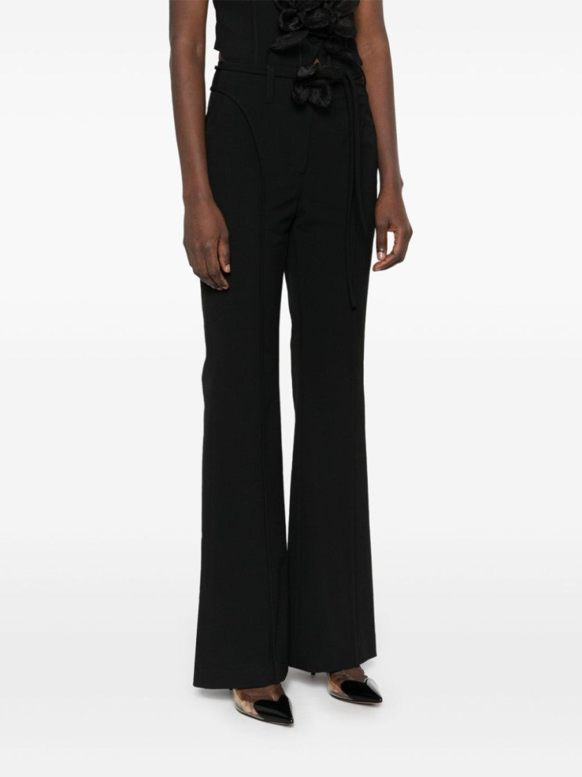 Rotate Black Flared High-Waist Pants