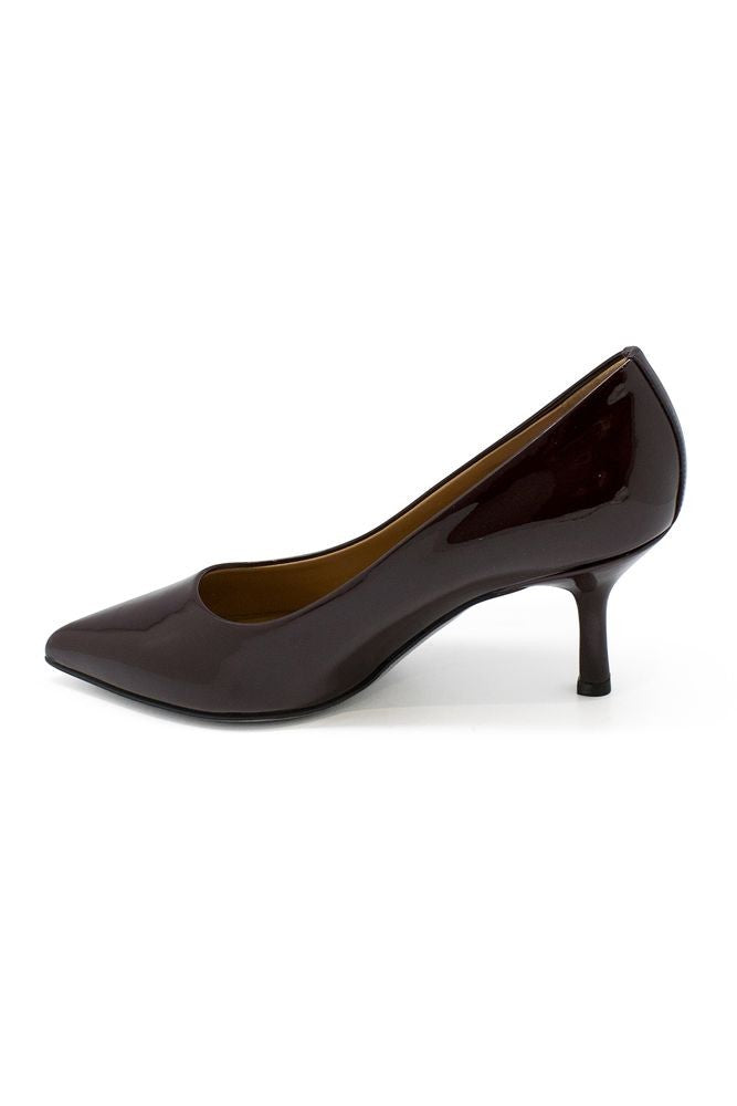Walter Steiger Pointed Toe Burgundy Varnished Leather Pumps