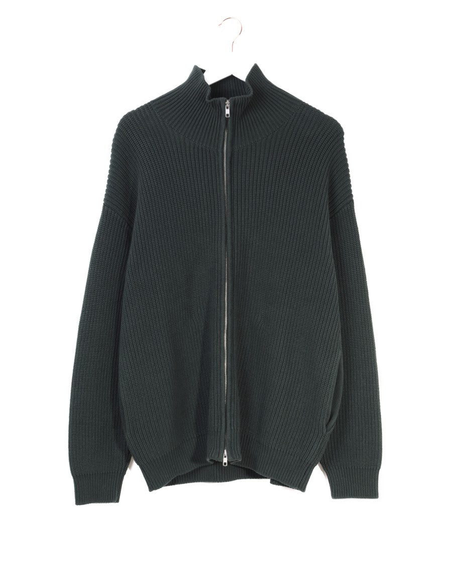 Wax London Textured Ribbed Cardigan With High Collar