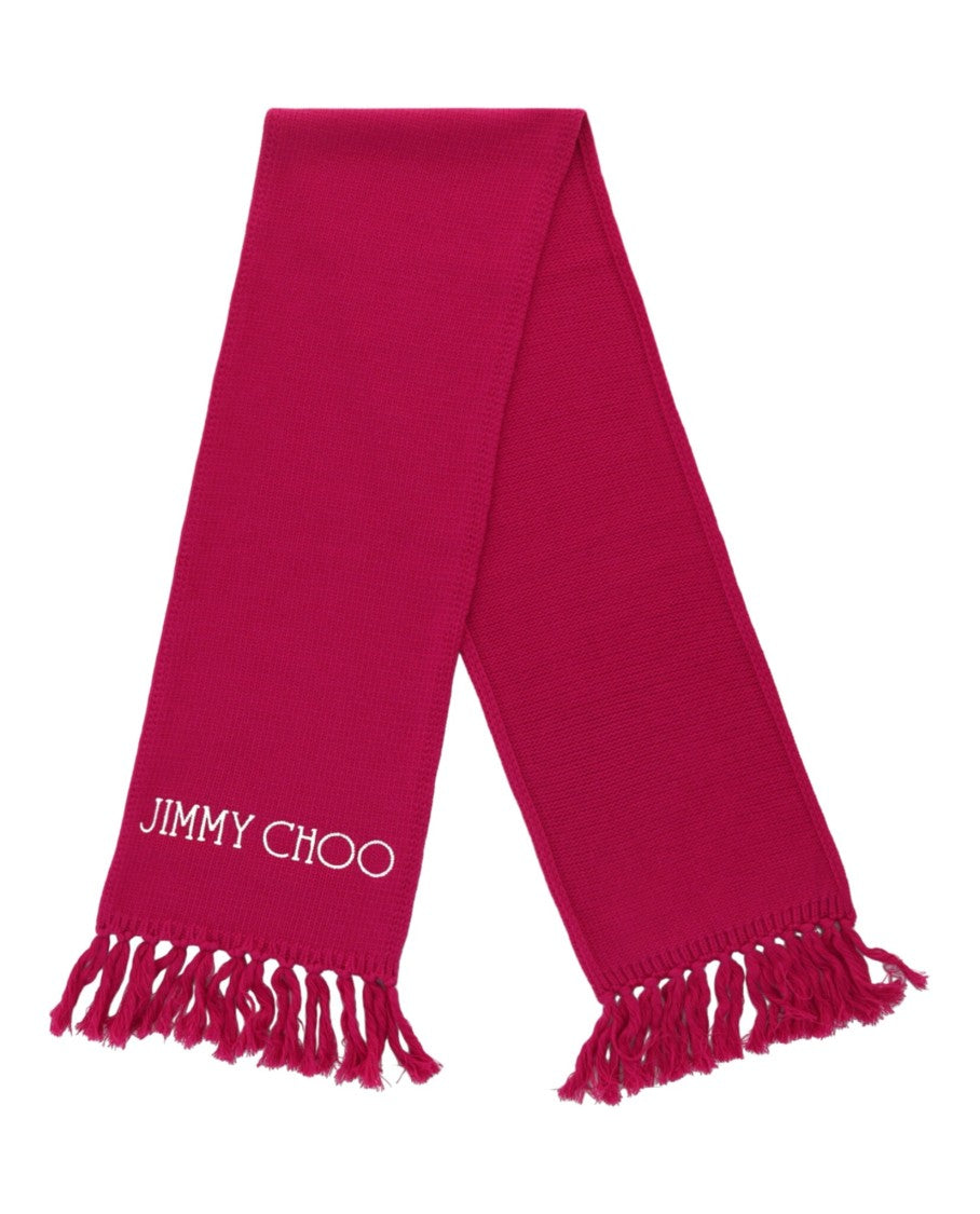 Jimmy Choo Wool Logo Scarf
