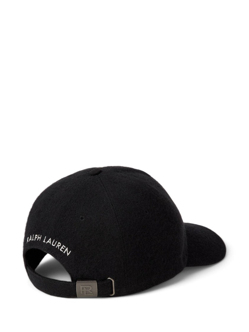 Polo Ralph Lauren Cashmere Baseball Cap With Embroidered Logo Crest
