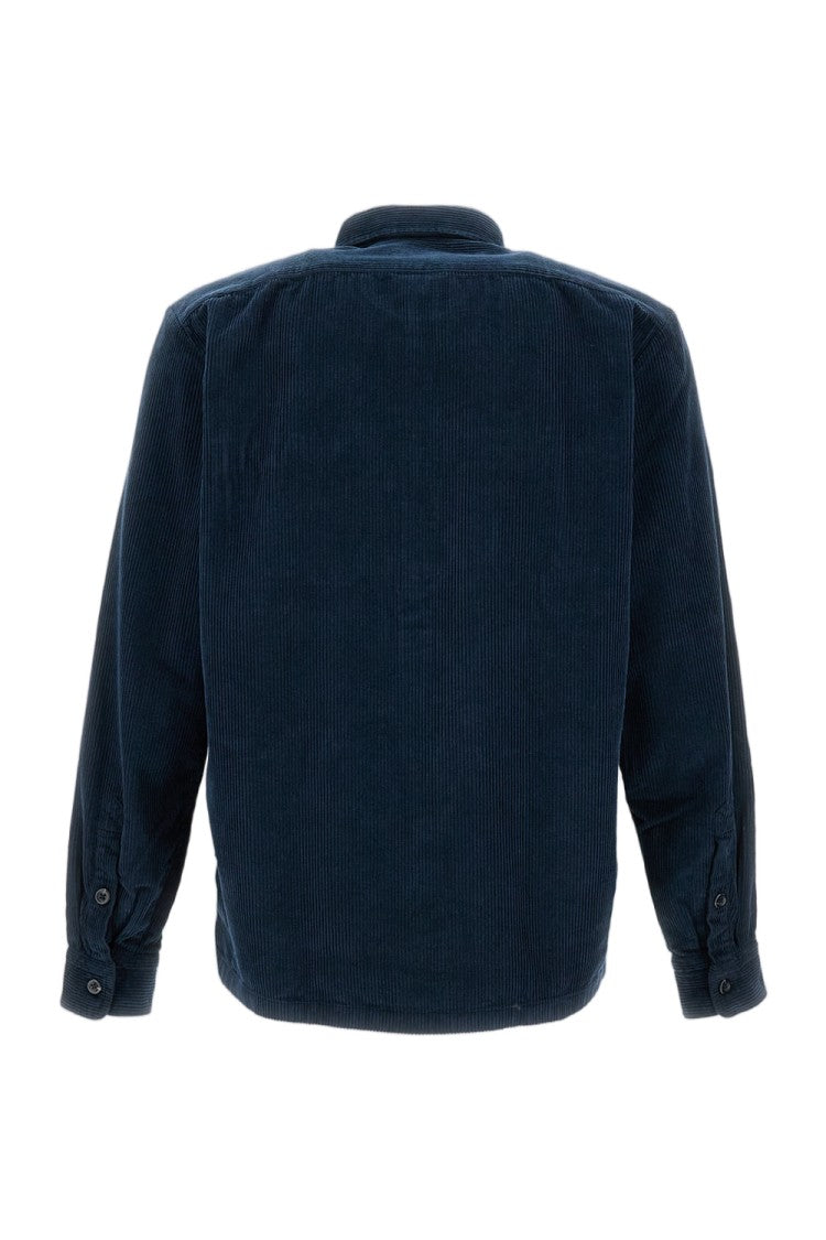 Bdbaggies Blue Corduroy Button-Front Shirt Jacket