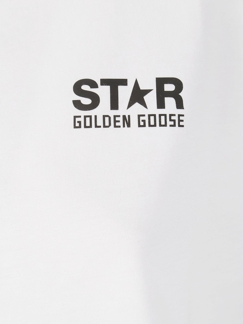Golden Goose Relaxed Fit White Half Sleeve T-Shirt
