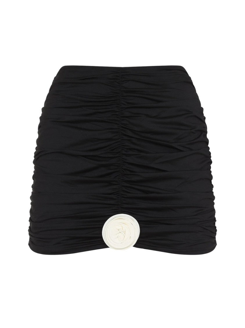 La Reveche Lillibet High Stretch Ruched Mini Skirt