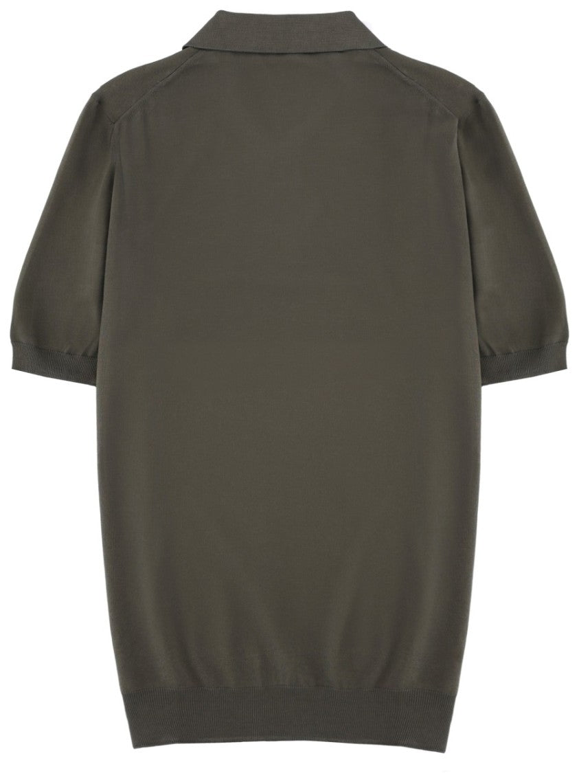 Fay Cotton Puff Sleeve Polo Shirt