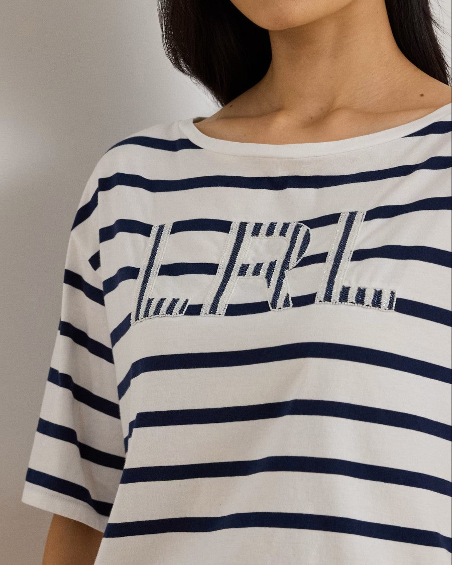Lauren Ralph Lauren White Cotton Jersey Tshirt
