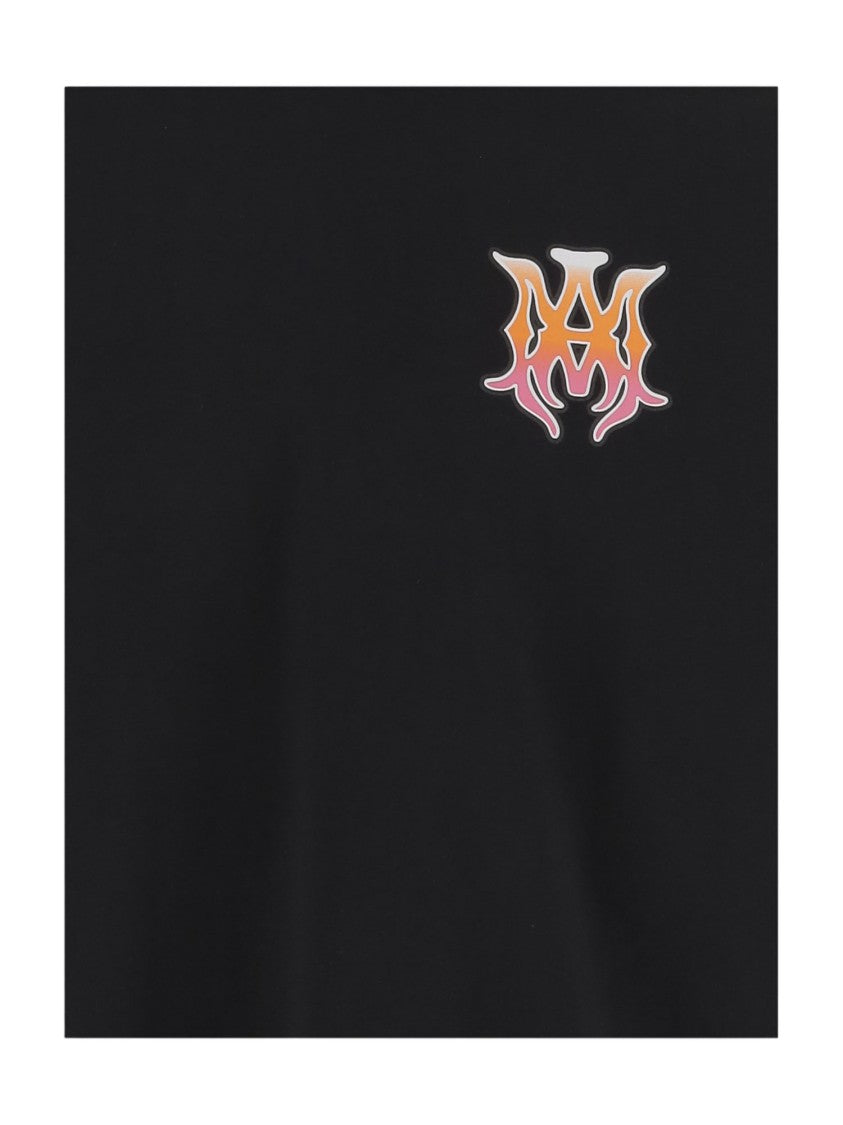 Amiri Logo Print Cotton T-Shirt With Round Neck And Short Sleeves