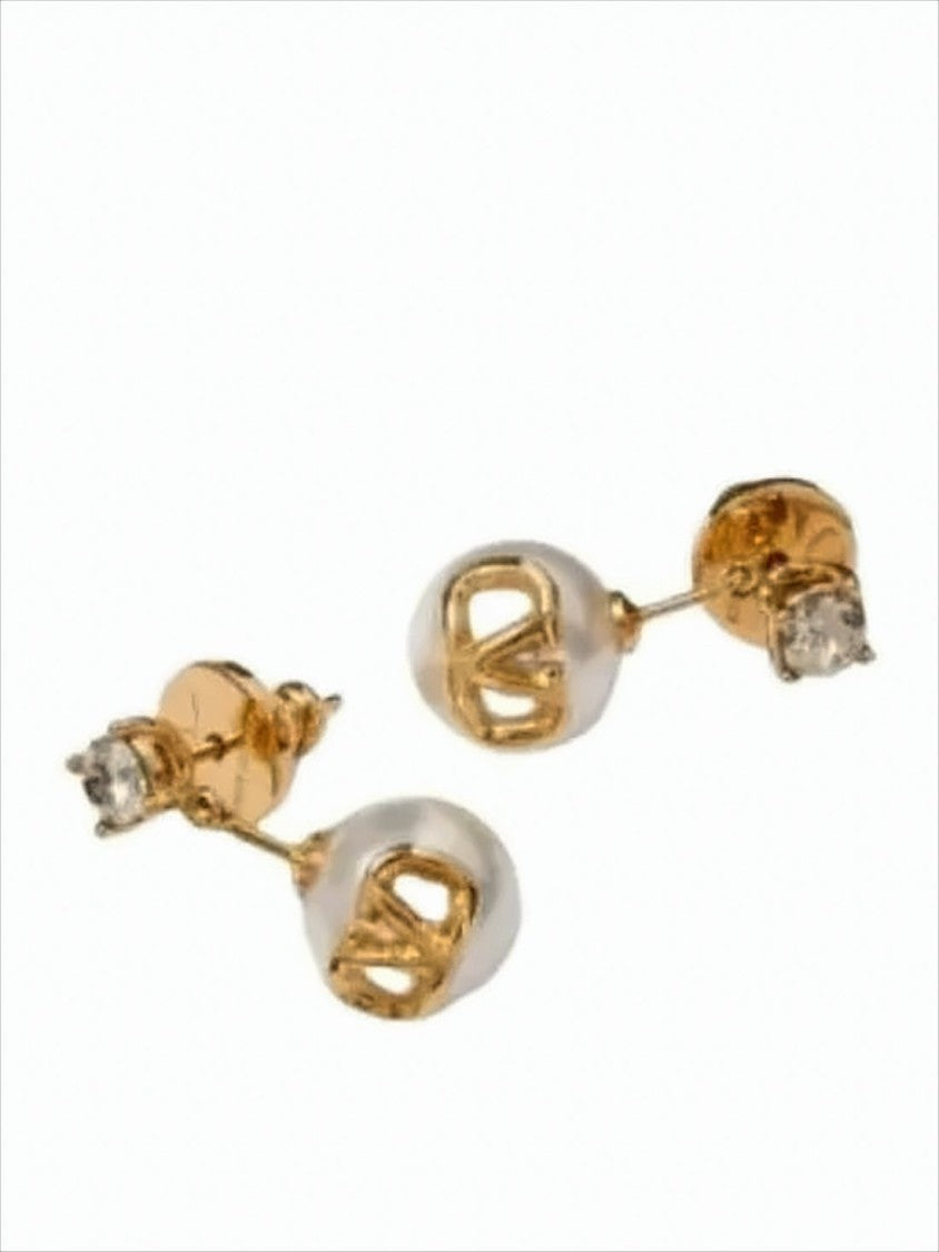 Valentino Garavani Delicate Crystal And Faux Pearl Earrings