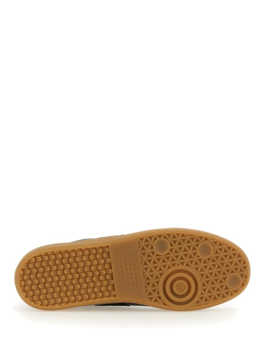 Maison Margiela Black Leather And Suede Sneakers