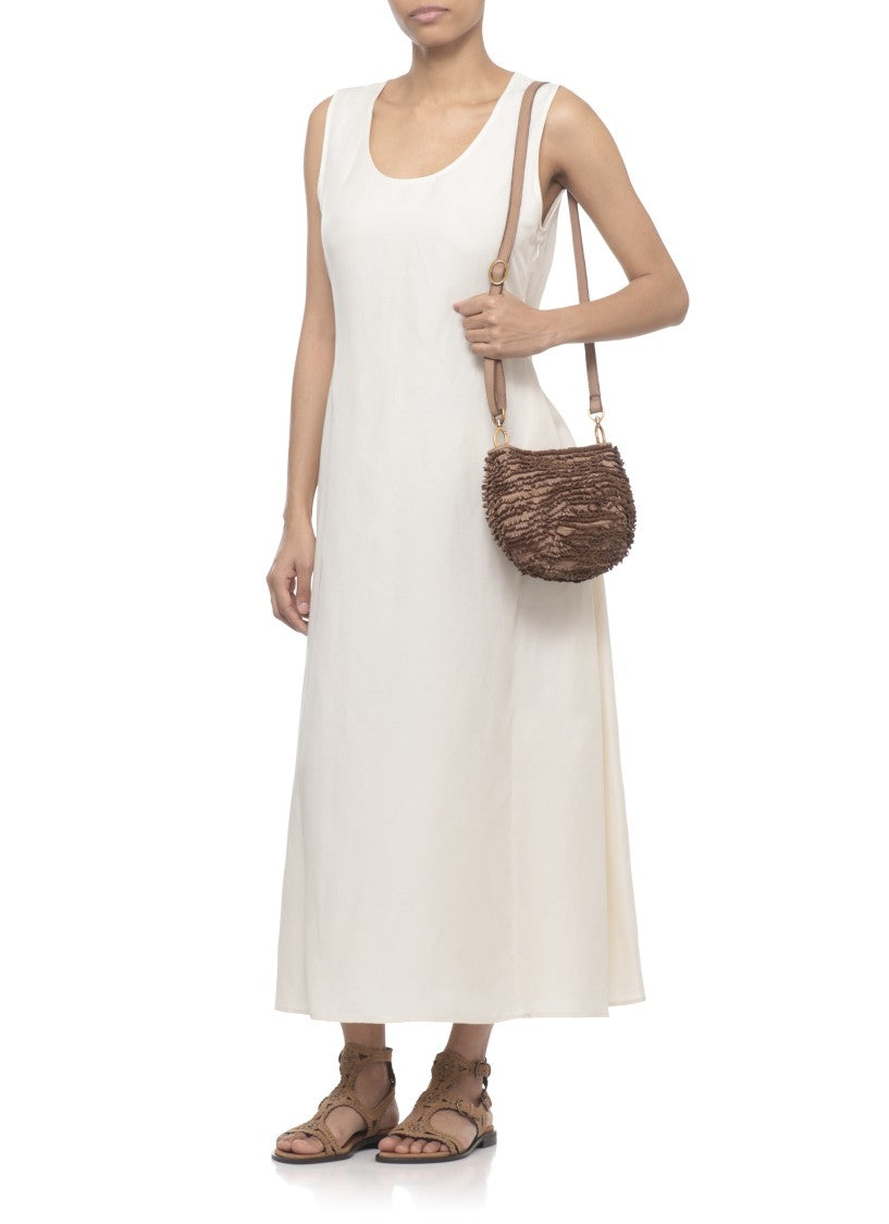 Majo Baia Del Silenzio Bag With Micro Fringe Texture