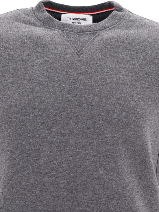 Thom Browne Crewneck Sweatshirt With Iconic Four-Bar Stripes