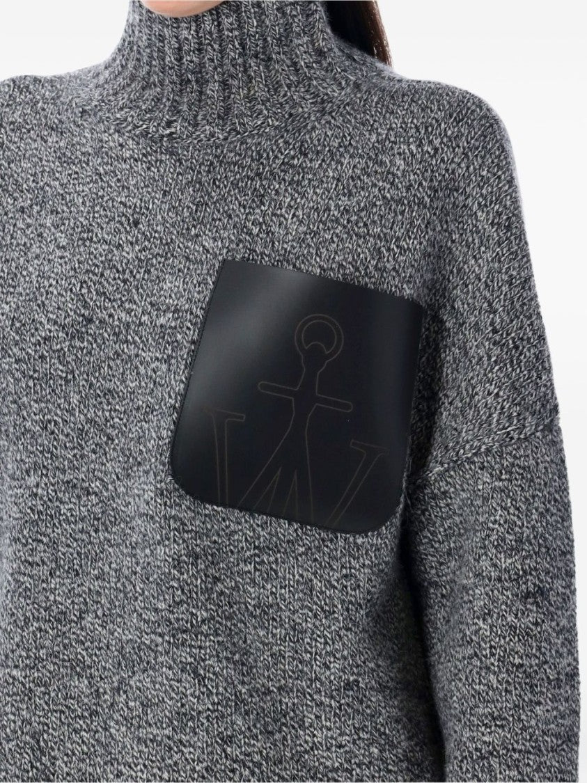 J. W. Anderson High Neck Knit Leather Patch