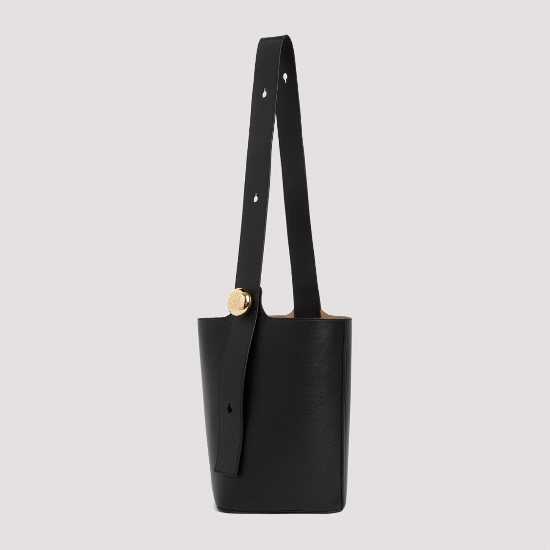 Loewe Adjustable Black Calfskin Bucket Shoulder Bag