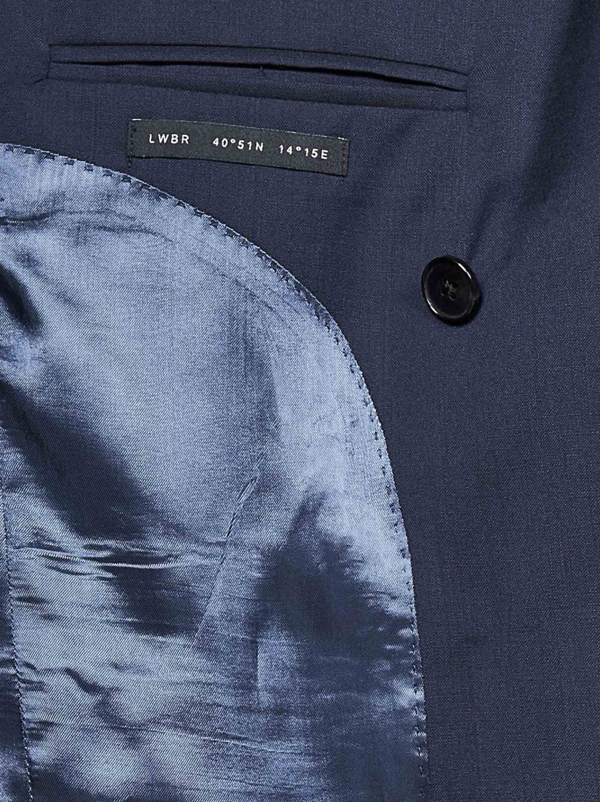 Low Brand Tropical Virgin Wool Double-Breasted Blazer