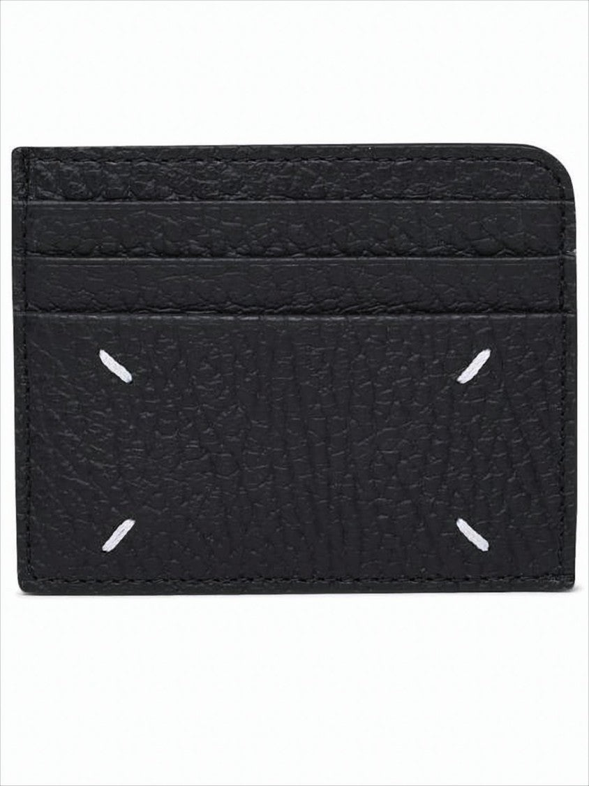 Maison Margiela Textured Black Leather Cardholder
