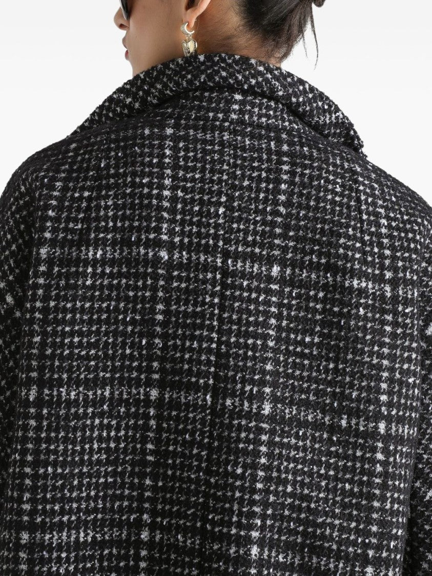 Dolce & Gabbana Cropped Double-Breasted Jacket With Houndstooth Pattern