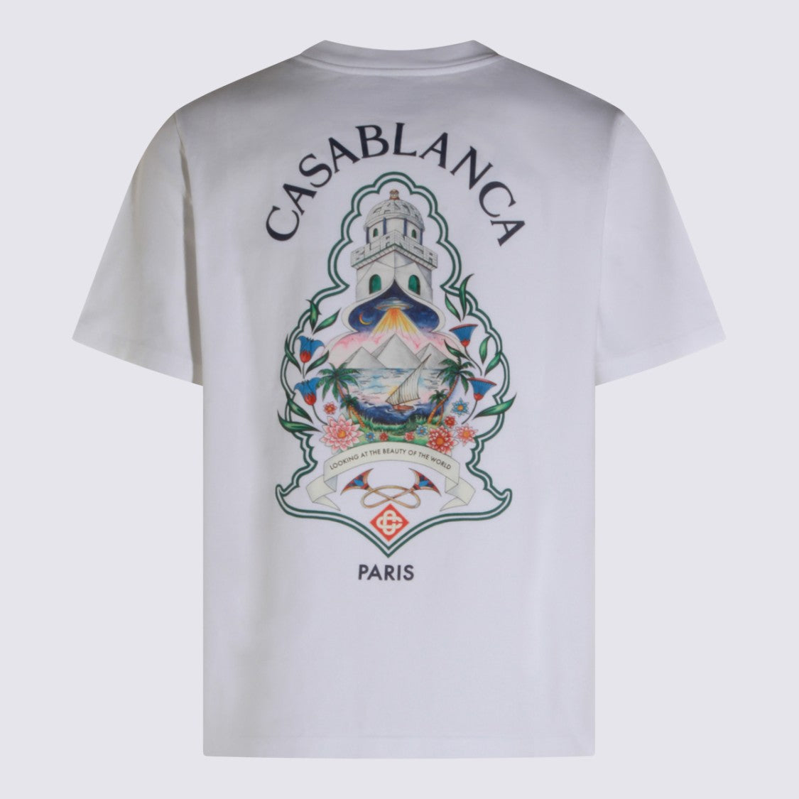 Casablanca White Short-Sleeve T-Shirt With Graphic Print