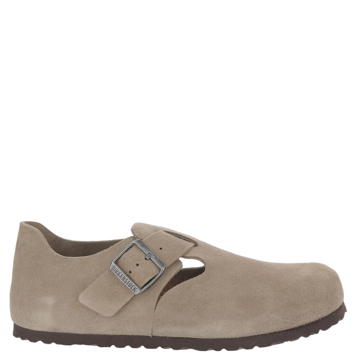 Birkenstock Closed Toe Suede Mules With Adjustable Strap