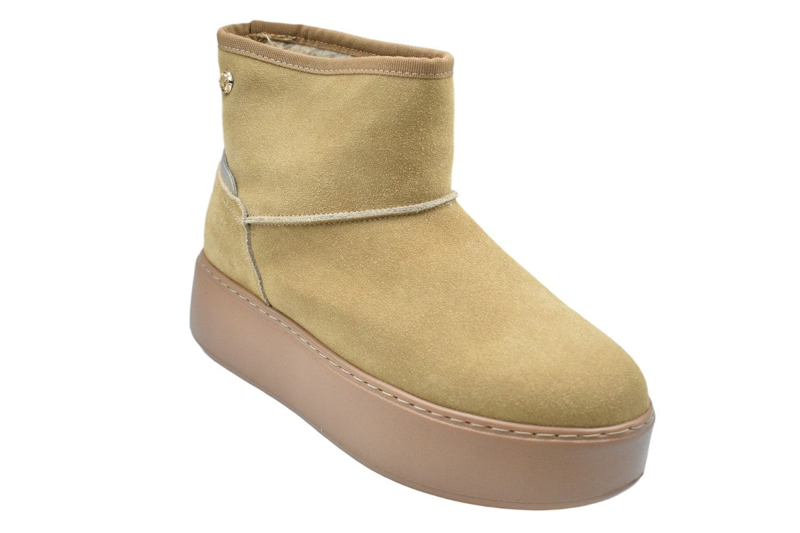Janet & Janet Suede Ankle Boots With Thick Platform Sole