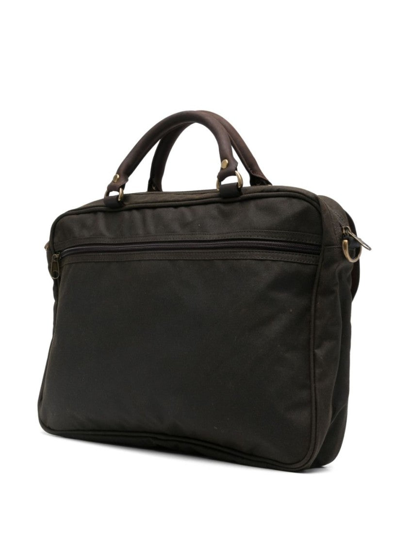 Barbour Wax-Coated Leather Briefcase