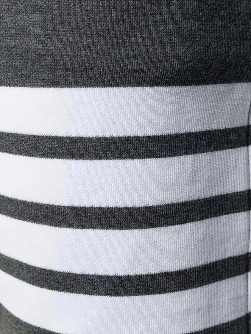 Thom Browne Two-Tone Loopback Sweat Shorts With Adjustable Waistband