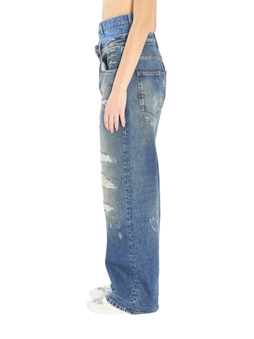 Dolce & Gabbana Wide-Leg Jeans With Distressed Detailing