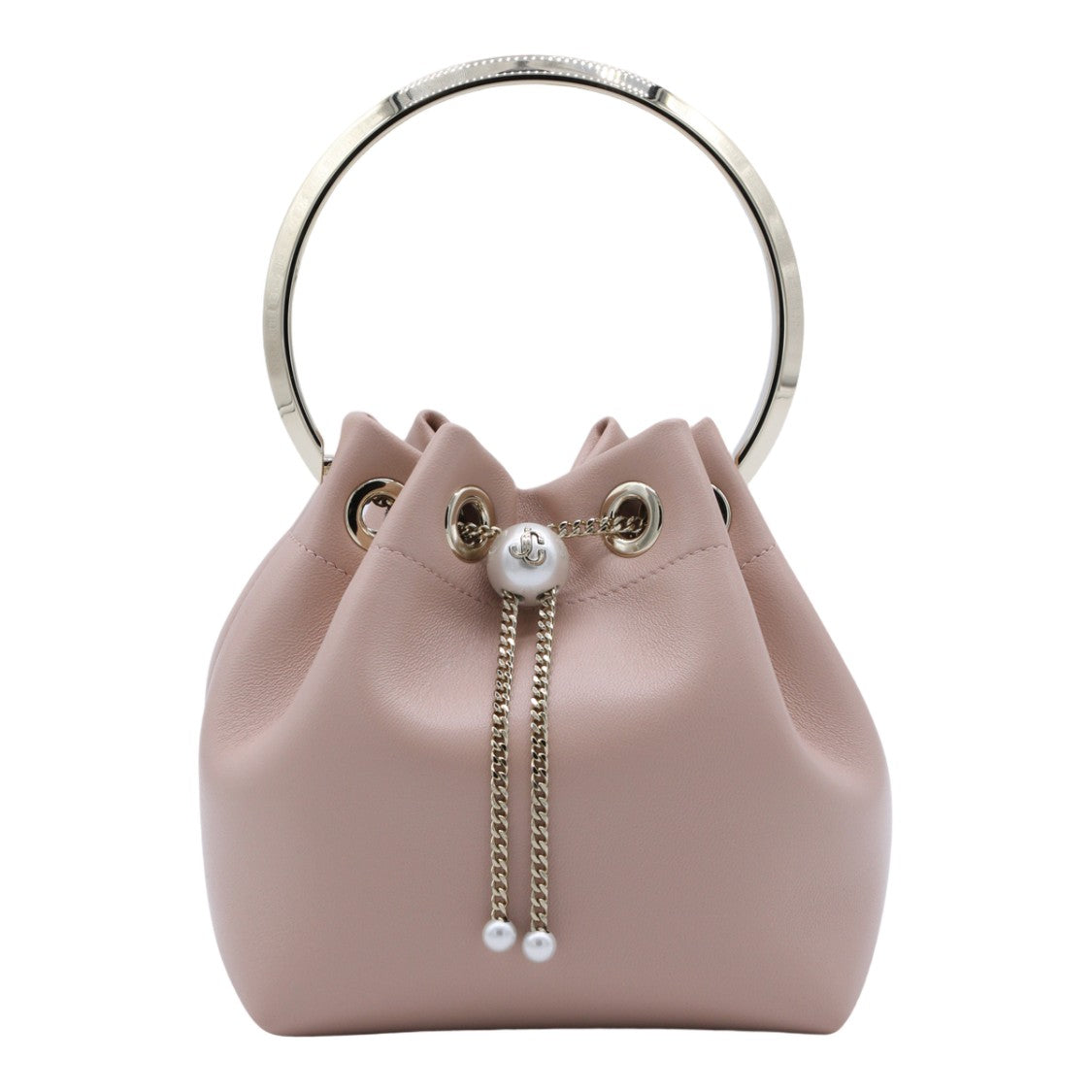 Jimmy Choo Structured Bucket Bag With Metallic Handle