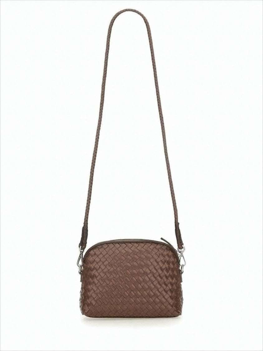 Dragon Diffusion Buffalo Leather Woven Crossbody Bag