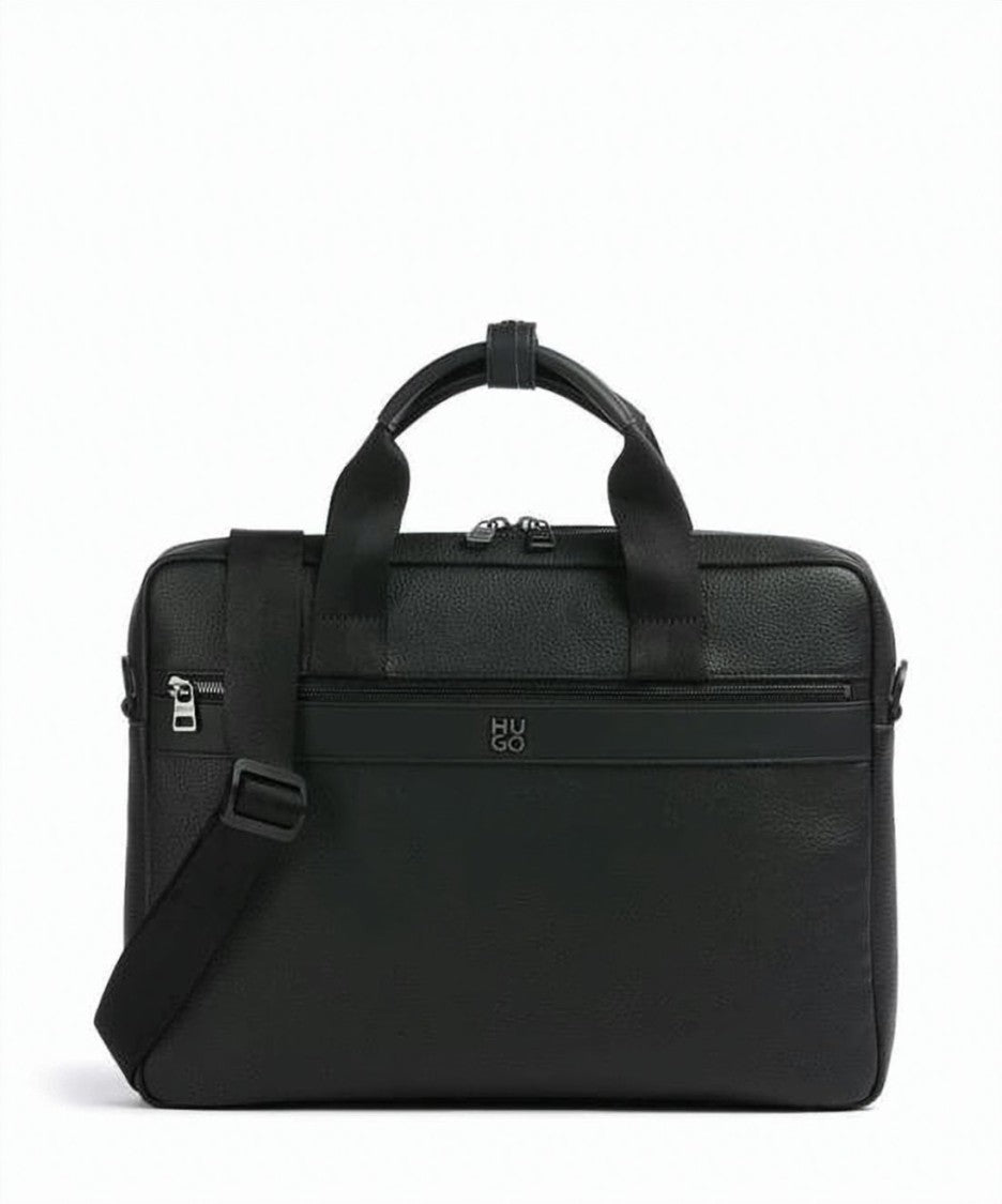 Hugo Boss Smooth Textured Rectangular Shoulder Bag With Adjustable Strap