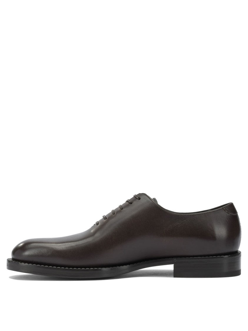 Ferragamo Brown Leather Lace-Up Shoes