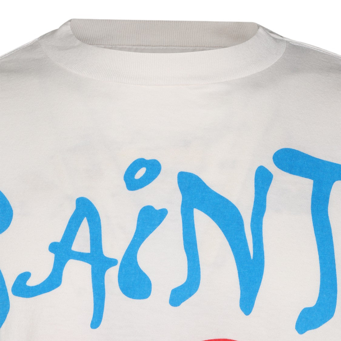 Saint Mxxxxxx Graphic Print Off-White T-Shirt With Relaxed Fit