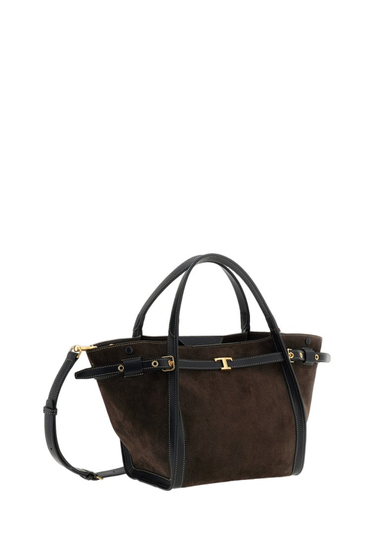 Tod's Brown Tim Small Leather Tote Bag