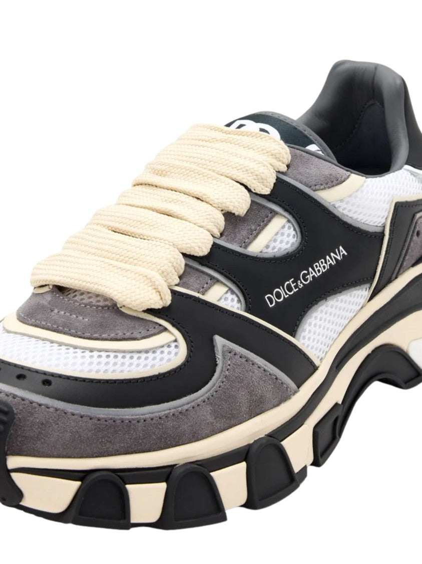 Dolce & Gabbana Chunky Layered Sneaker With Sculpted Sole And Accented Design
