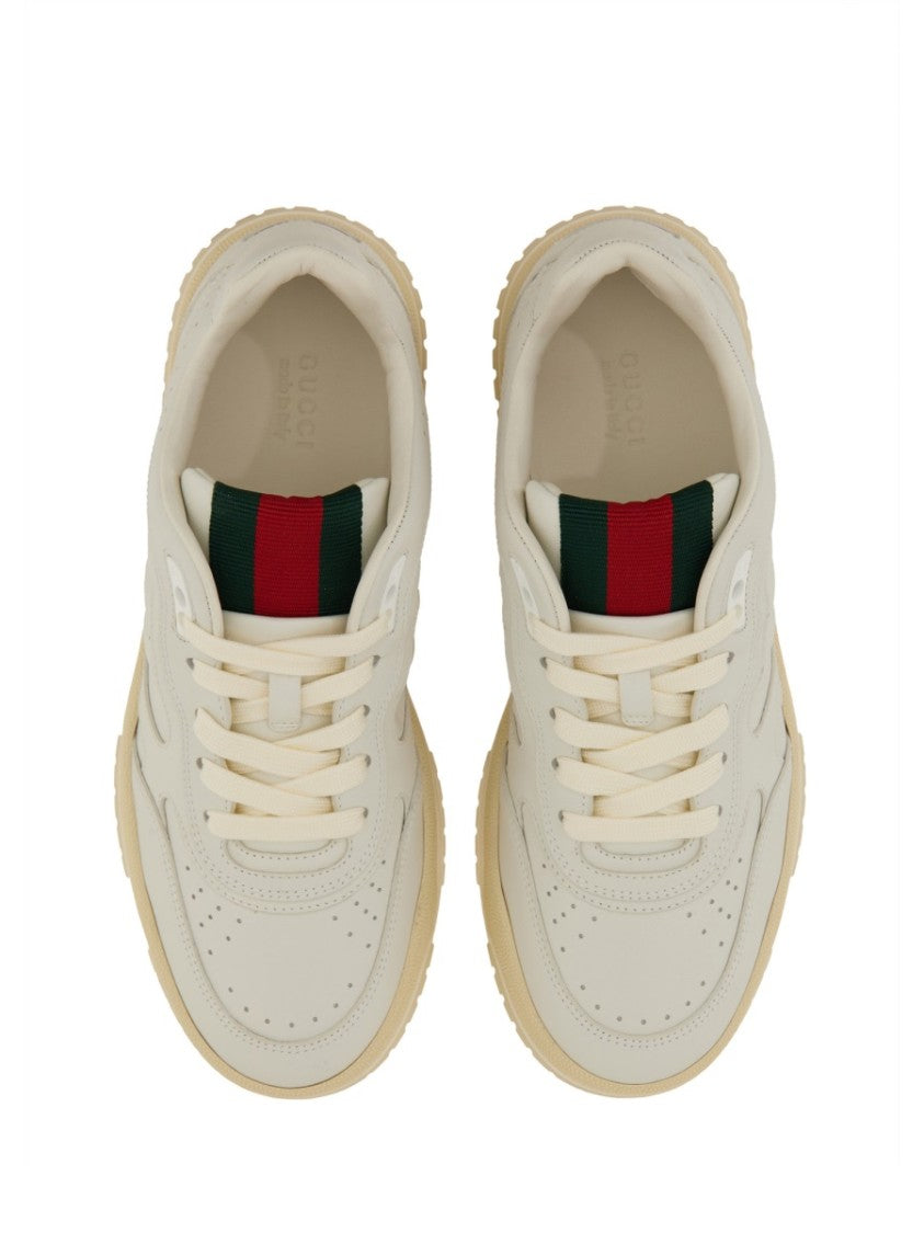 Gucci Leather Sneaker Featuring Sleek Design