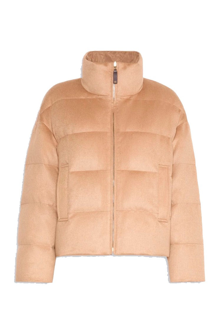 Max Mara Camel Mtcmora Stand-Collar Camel Puffer Jacket