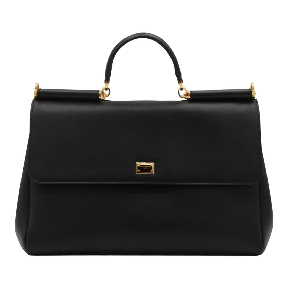 Dolce & Gabbana Structured Handbag With Gold-Tone Accents
