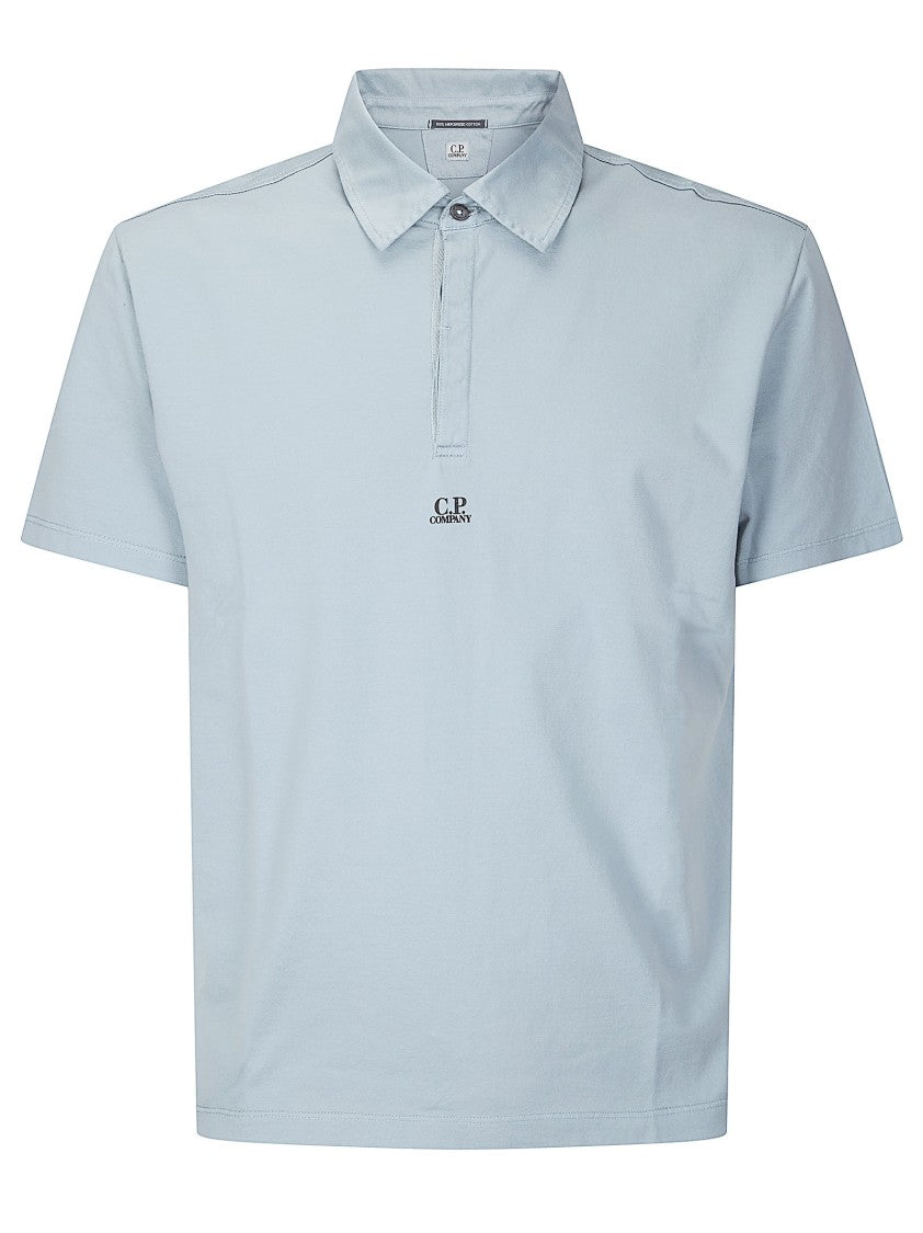 C.P. Company White Mercerized Jersey Gassed Short-Sleeve Polo