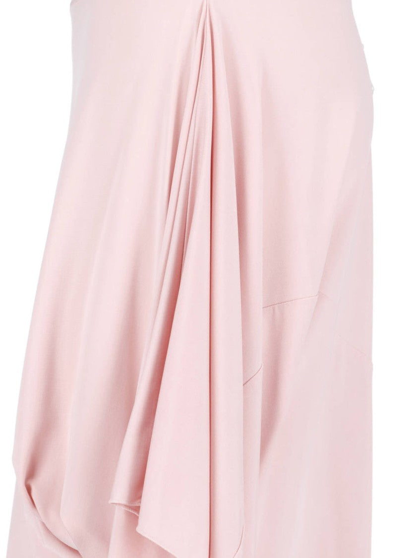 Maison Margiela Black Asymmetrical Draped High Waist Skirt